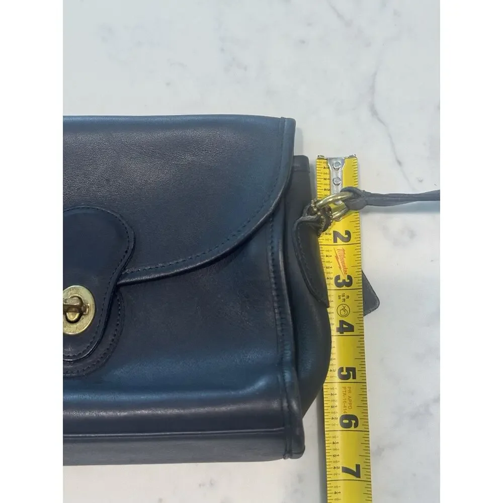 COACH Rare Vintage Devon Turnlock Crossbody Bag Original Unique Serial Black USA